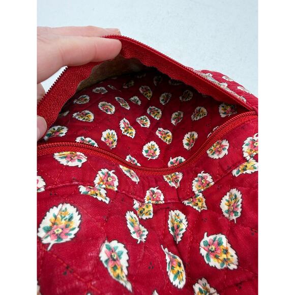 Vintage Vera Bradley Quilted Mini Backpack Red Leaf 1997 Granny Cottage main image 6